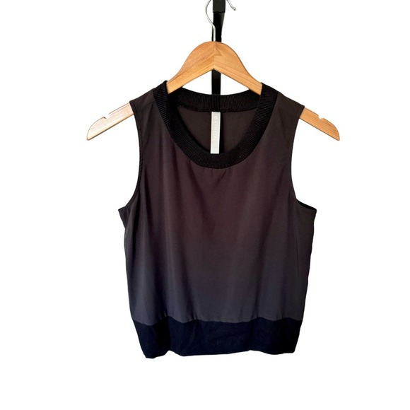 Athleta Black Zephyr Shell Sleeveless Workout Top - Picture 1 of 5